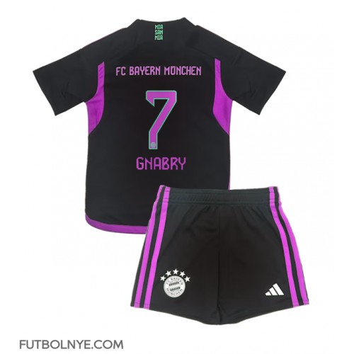 Camiseta Bayern Munich Serge Gnabry #7 Visitante Equipación para niños 2023-24 manga corta (+ pantalones cortos)